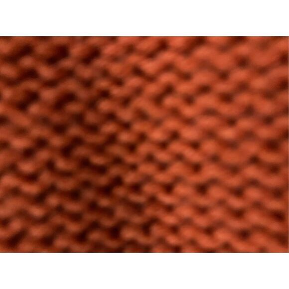 Womens Gorgeous Burnt Orange Sweater SZ Petite Leather Collared Cardigan - Picture 6 of 16